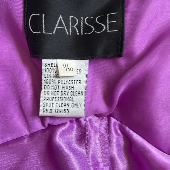 Clarisse Berry High Low strapless Prom Gown with Gemstones 9/10 - Picture 7 of 16